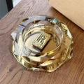 Rolls-Royce Round Crystal Ashtray - Gold, Premium Custom Edition