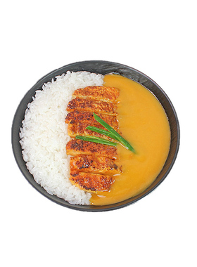 仿真鸡排咖喱饭食品模型假菜样品