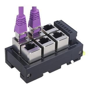 RJ45网口转端子台8pin接线端子水晶头RJ45插座转接板以太网集线器