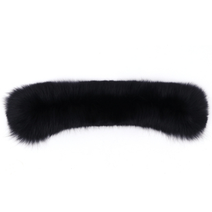 正品超大狐狸毛领子真毛男女通用方领整皮进口真狐狸皮毛毛领子