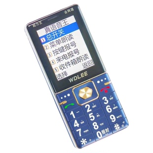 WDLEE全网通4G老人手机大字大声大屏老年人手机真语音王功能机