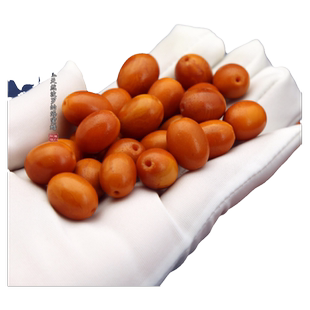 恒福隆天然老蜜蜡小枣珠套装对珠手串配饰正品原矿鸡油黄琥珀桶珠