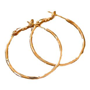 秦岚同款大圈新年耳环女2026新款爆款高级感轻奢耳圈耳钉金色耳饰