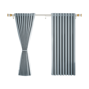 灰色卧室雪尼尔抗菌窗帘遮光2026新款遮阳客厅轻奢高级感防晒飘窗