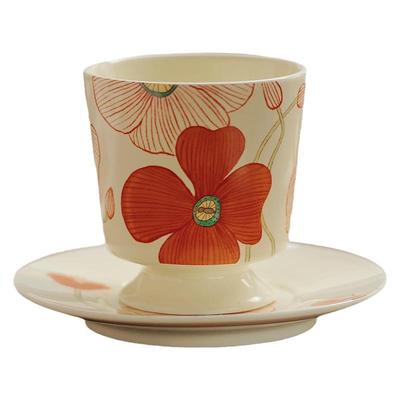 手绘咖啡杯碟泽滕家杯子