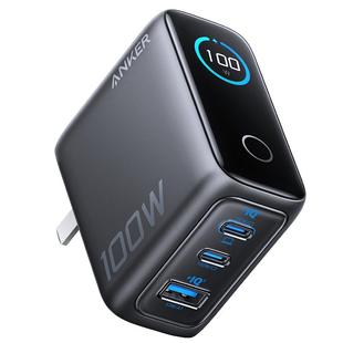 ANKER安克智显充Lite100W氮化镓充电器适配小米90W闪充苹果17充电头iPhone16快充笔记本电脑多口typec插头usb