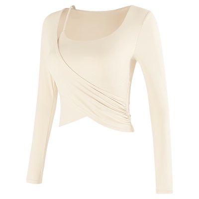 蜜桃女孩带胸垫瑜伽服运动上衣