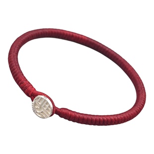 成品定制手工精编0.6高光泰蜡金刚结本命年红绳情侣手绳新年手绳