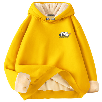 真维斯加绒卫衣男青少年秋冬款