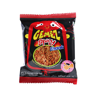 印尼进口 Gemez Enaak干吃面烤鸡辣味小鸡点心面干脆面14g*15小包
