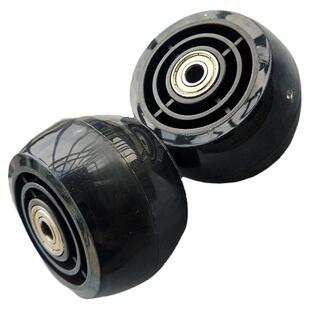 童车滑板车配件轮子扭扭车发光大前轮闪光黑色全套螺丝静音耐磨后