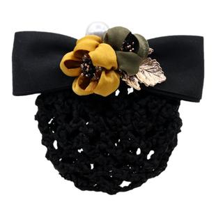 头花网兜韩国空姐发饰工作饰品头饰发网职业发套护士发夹新款