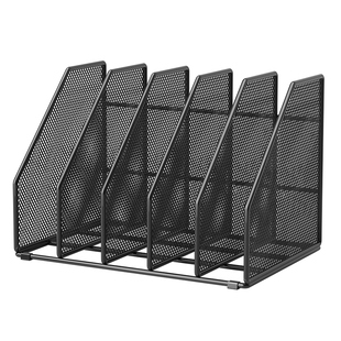 办公书立架文件架桌上文件收纳架立式多联金属文件框收纳架书立资料档案整理架桌面收纳书架办公室文件放置架