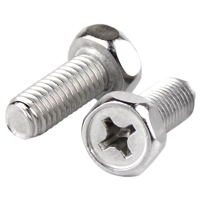 国标4.8级镀锌十字槽外六角螺钉