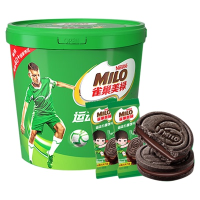 孙颖莎代言美禄夹心饼干522g桶装