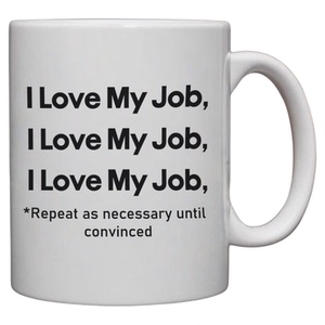 ILoveMyJob马克杯陶瓷水杯子