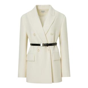 【佘诗曼同款】MISS BUCCI 女士时尚百搭单西装休闲外套(配腰带）