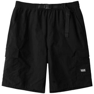 Vans范斯官方 男子梭织短裤黑色格纹工装风