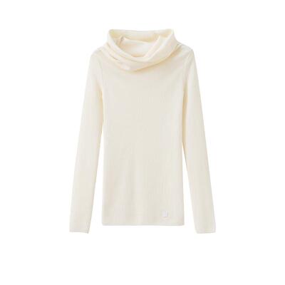 POPCHRIO超细羊毛荡领露肩毛衣