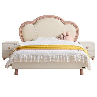 全友家居现代简约1米5软包儿童床女孩公主床卧室小户型1.2m单人床