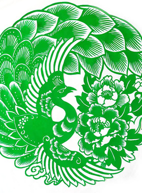 剪之缘剪纸大号蓝色绿色红色成品