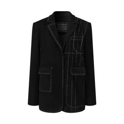 秋冬毛呢西装外套女2025新款