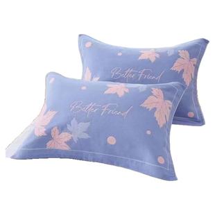 纯棉枕巾细纱全棉纱布情侣枕头巾成人加大四季单人一对装枕芯盖巾