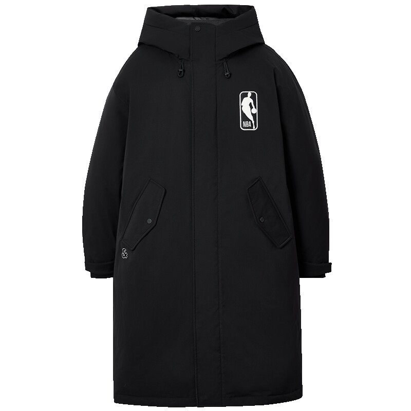 杰克琼斯NBA联名款冬季日常拉链装饰潮休闲连帽羽绒服226112055潮