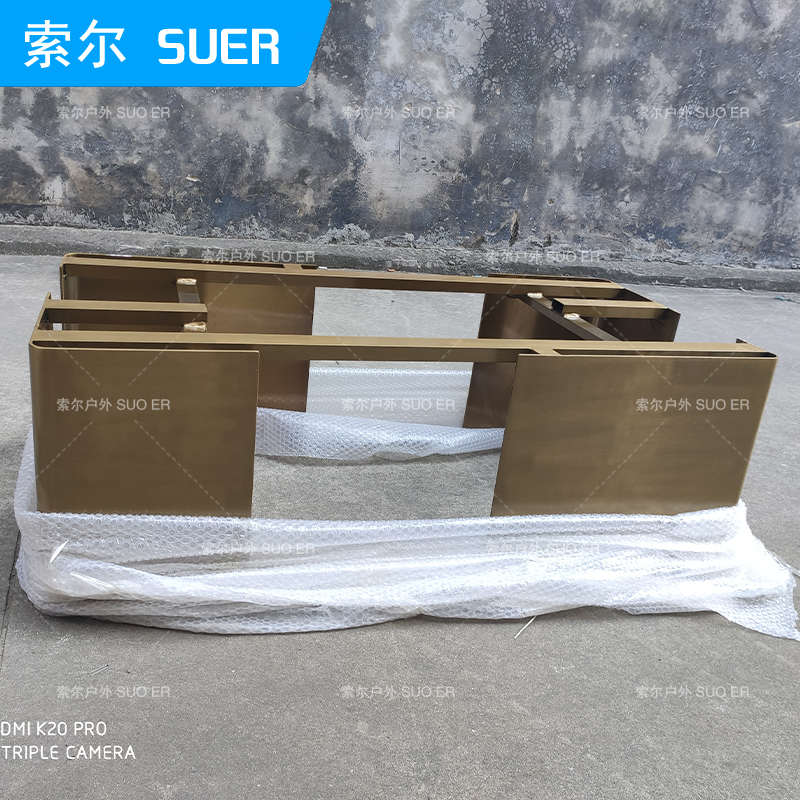 户外不锈钢沙发别墅庭院酒店度假村民宿露天观景台茶几组合室外