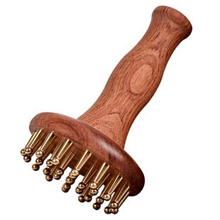 黄铜经络刷疏通经络揉腹肚子按摩全身通用刮痧神器黄铜带脉经络刷