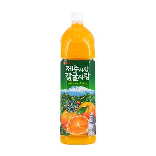 lotte乐天韩国进口济州岛柑橘汁橘子汁果汁风味饮料1.5L旗舰店