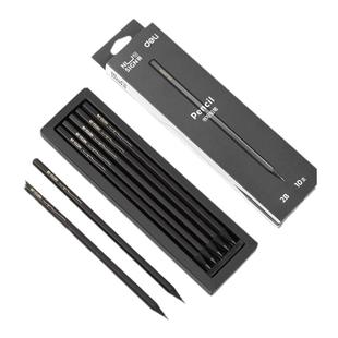 得力黑木铅笔2b铅笔小学生无毒hb铅笔学生专用一年级考试用幼儿园儿童练字笔无铅毒二年级学习用品带橡皮擦头