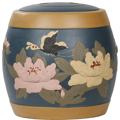 花开富贵2斤装紫砂茶罐礼盒