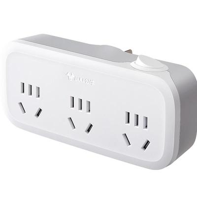 公牛缝隙超薄一转二功能扩展插座