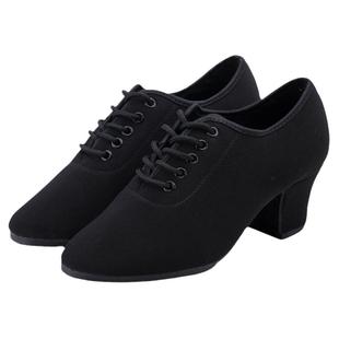 牛津布专业拉丁舞鞋成人女士专用黑色软底舞蹈鞋形体广场跳舞新款