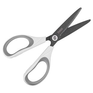 得力特氟龙涂层剪刀家用大号防锈防滑便捷式安全黑刃圆头办公手工剪纸不锈钢工业中号厨房多功能时尚剪子