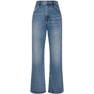 速写男装早春新款男士裤子直筒男士牛仔裤棉质复古蓝长裤简约时尚