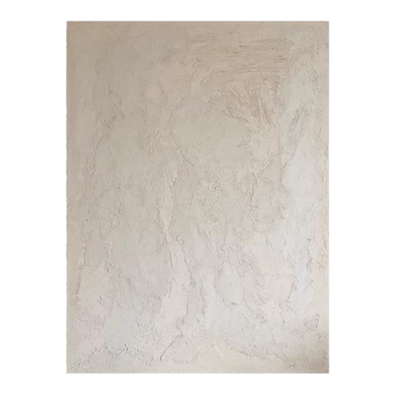 柚子手绘油画慕白侘寂风立体肌理客厅挂画玄关简约抽象装饰画