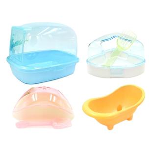 仓鼠浴室大小号浴盆透明浴缸熊仔银狐活物小宠洗澡用品浴沙房厕所