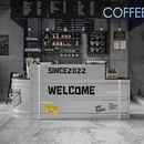 工业风吧台收银台网红奶茶咖啡店铁艺台球篮球馆健身房前台接待台