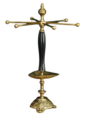 软装家居饰品欧式印度进口黄铜创意首饰架项链架珠宝饰品展示摆件