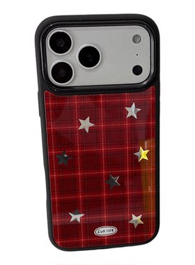 格纹星星磁吸适用iPhone17promax