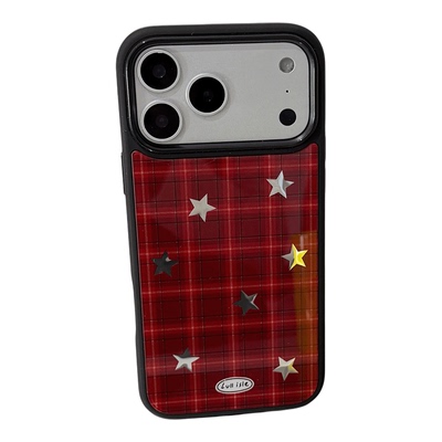 格纹星星磁吸适用iPhone17promax