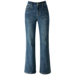 弹力显瘦美式微喇牛仔裤女2025新款秋季高腰复古长裤超好看喇叭裤