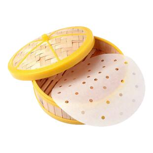 不粘蒸笼纸一次性食品级油纸圆形蒸馒头包子纸家用包底纸垫纸防粘