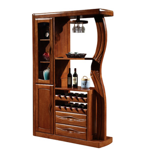 屏风柜实木玄关柜酒柜隔断柜双面中式进门装饰客厅现代简约间厅柜