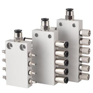 多管路分气排机械手配件真空分流块气排分配器汇流排1进4出- 14出