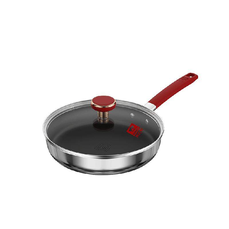 康巴赫平底锅煎锅不粘锅家用煎蛋煎牛排煎锅无涂层燃气电磁炉通用