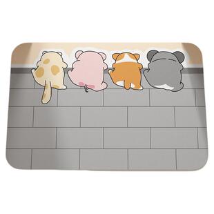 硅藻泥吸水垫入户门高档防滑速干脚垫卫生间地垫厨房吸水防滑垫子