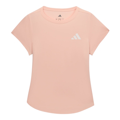 adidas阿迪达斯女大童SPORTSWEAR半袖夏季新款粉色短袖T恤KG3138